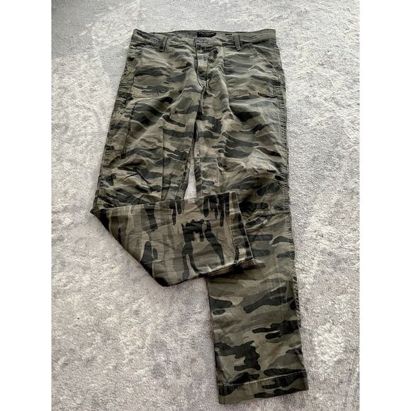Lucky Brand Pants Womens 12/31 Green Camo Tapered Fit Outdoor Boho Grunge Y2k - Picture 10 of 10